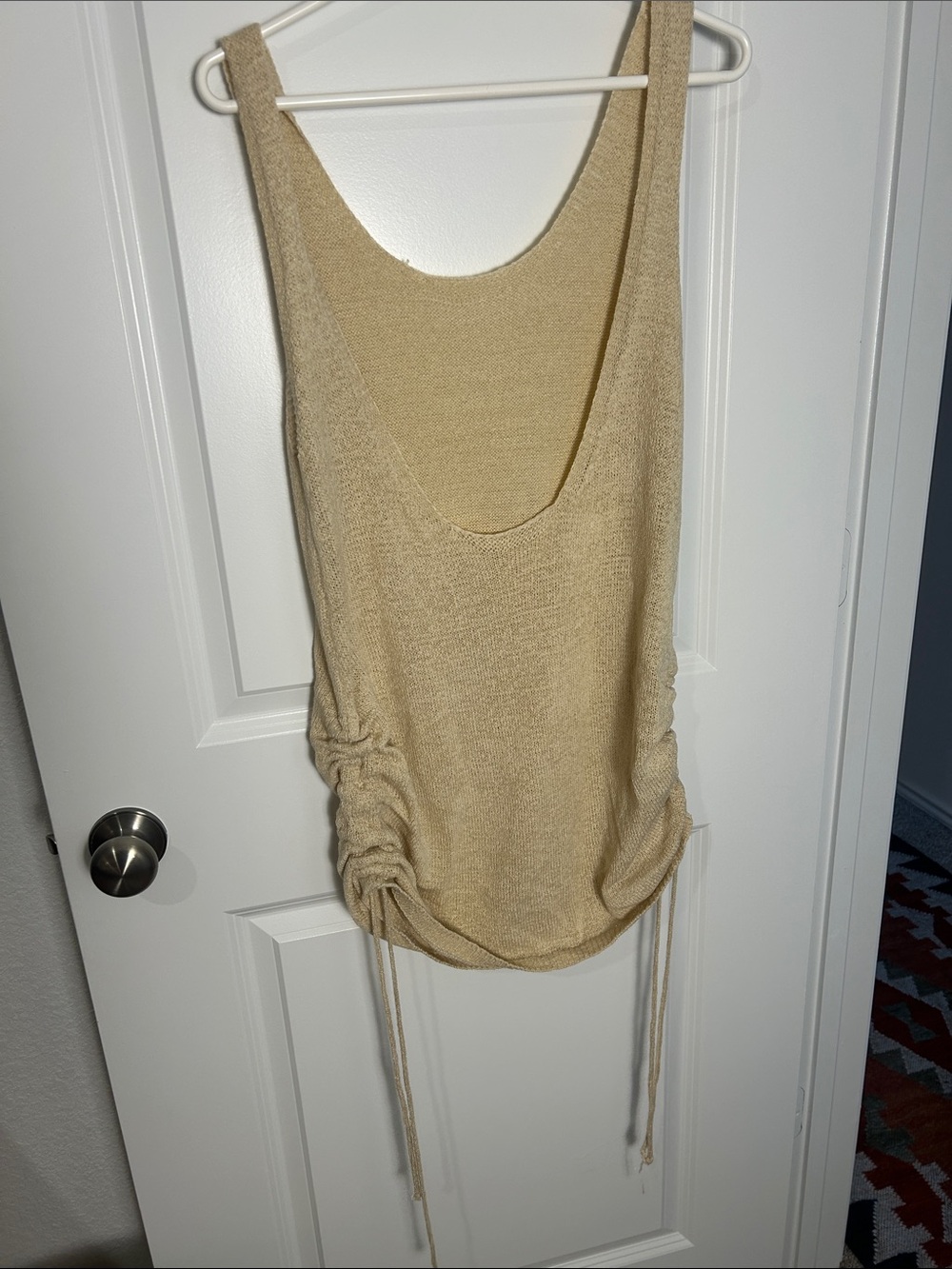 Beige Knit Swim Coverup Tank - Women's Beach Layer